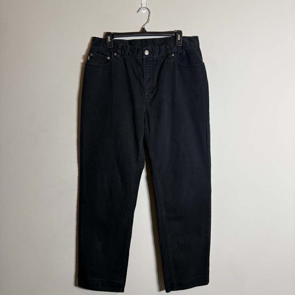 NWOT Lauren Jeans Co. Ralph Lauren Straight Leg Denim Jeans Women's 14 Black - Picture 2 of 13